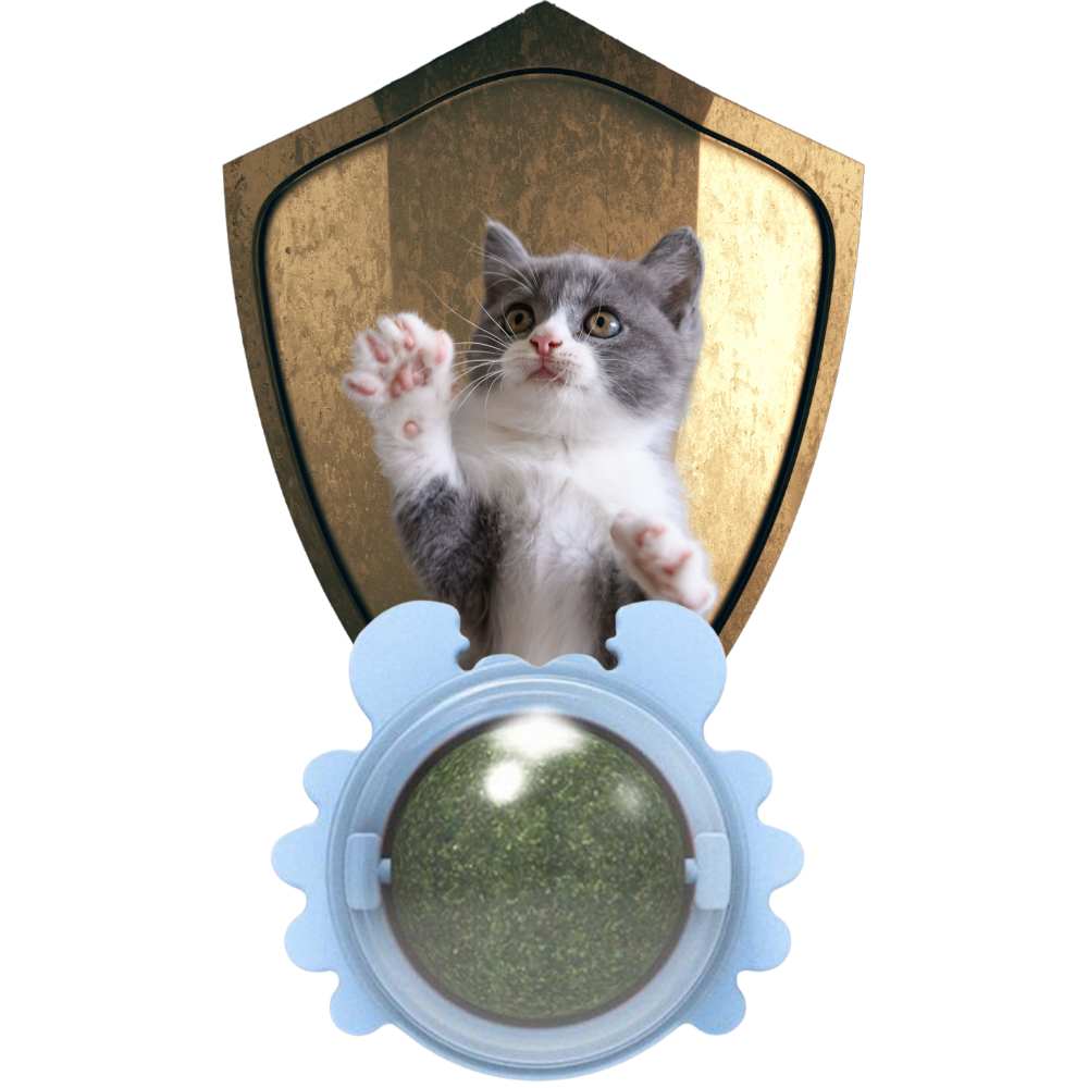 Jouet boule de menthe rotative pour chat - Ozerty