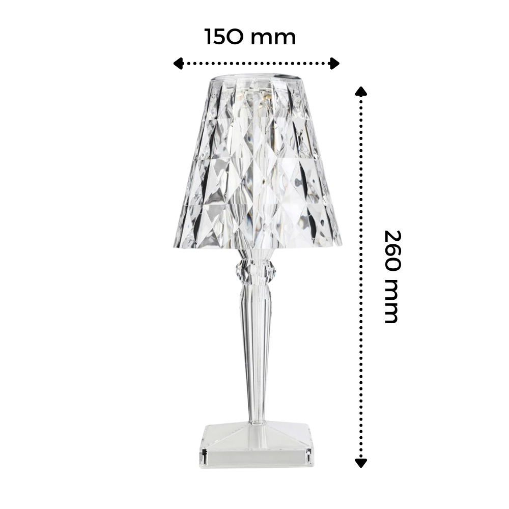Lampe de bureau en cristal acrylique - Ozerty