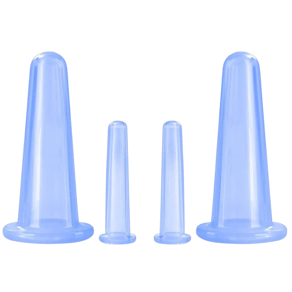 4 ventouses en silicone pour massage facial -Bleu/   - Ozerty