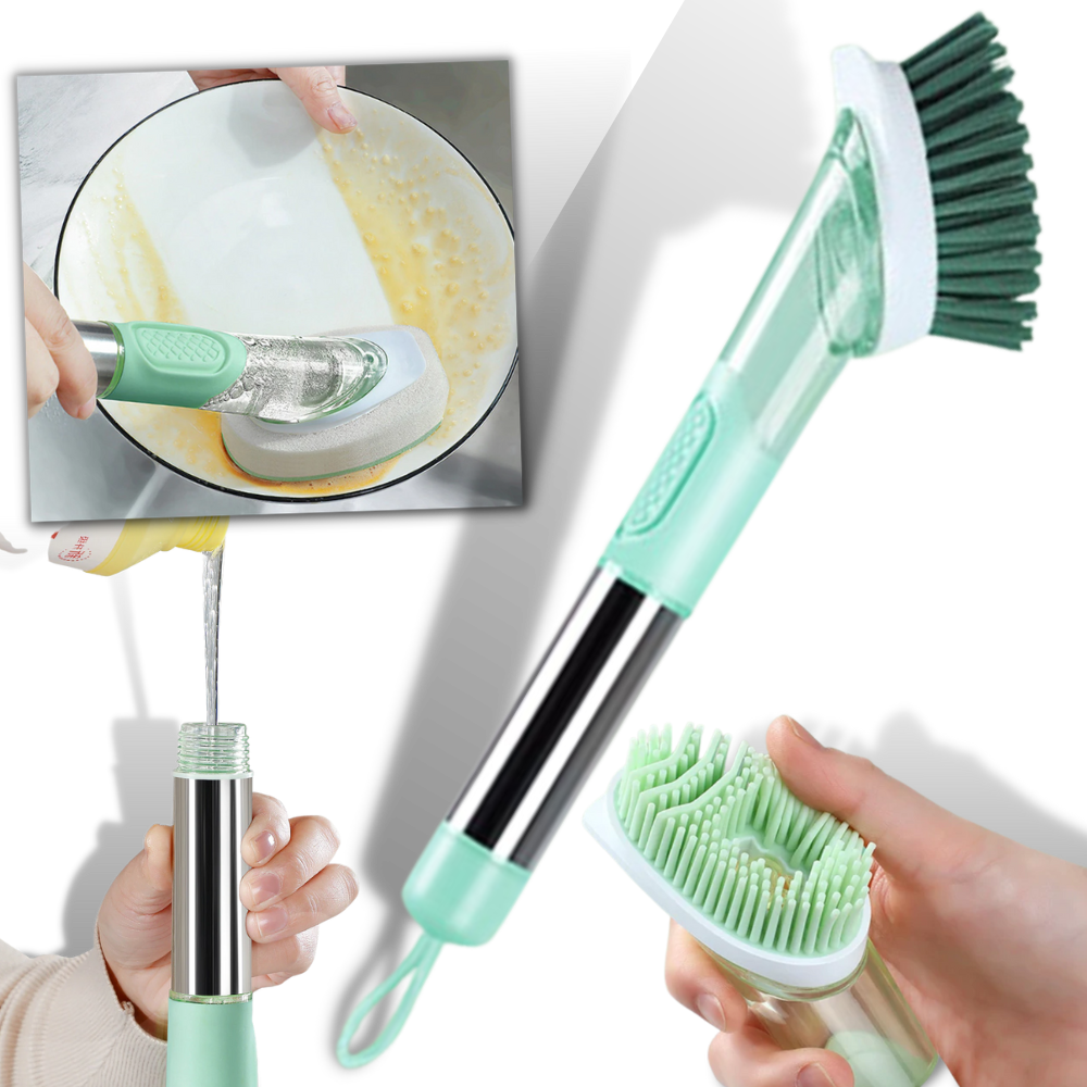 Brosse de vaisselle avec distributeur de savon - Ozerty