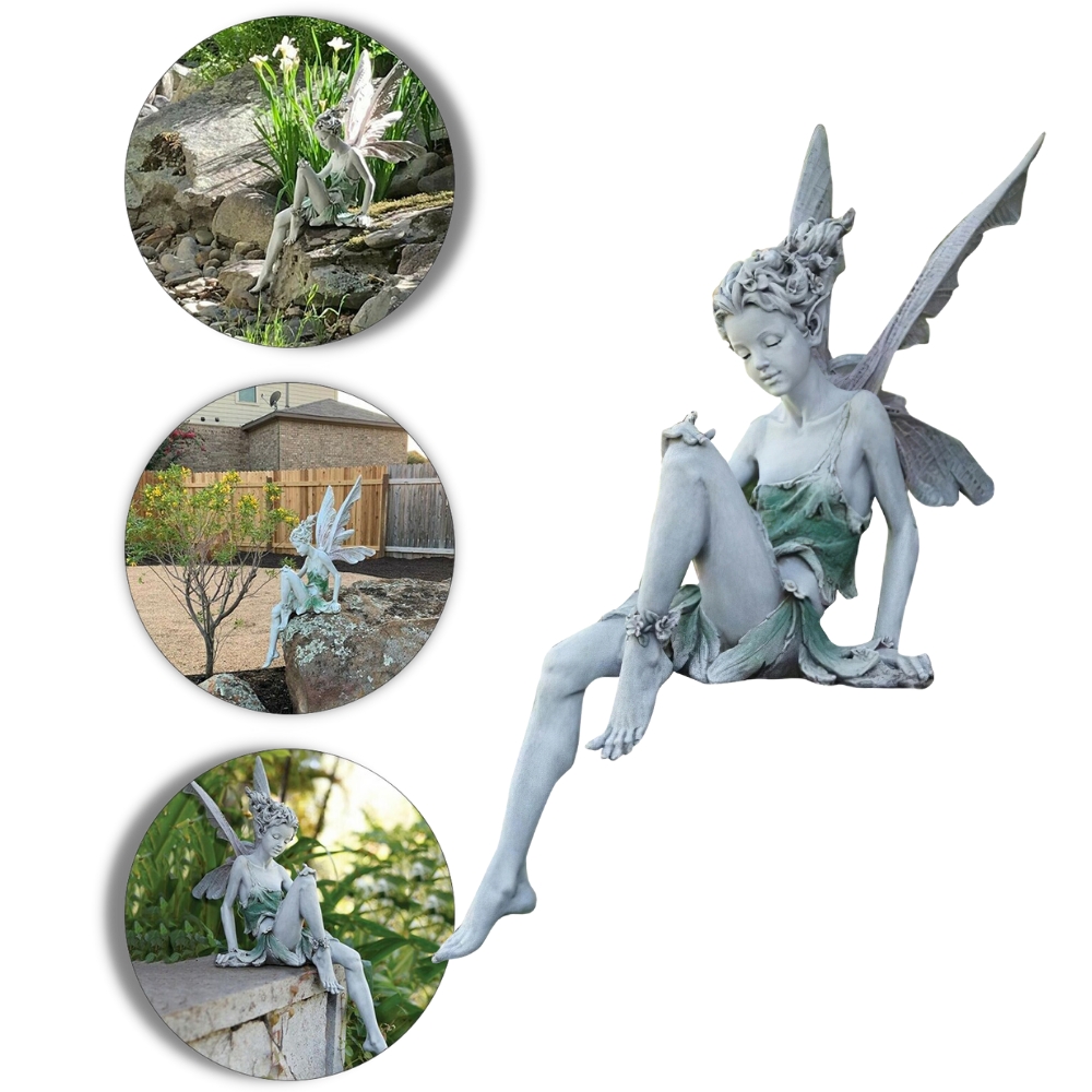 Ornement de jardin en forme de statue de fée - Ozerty