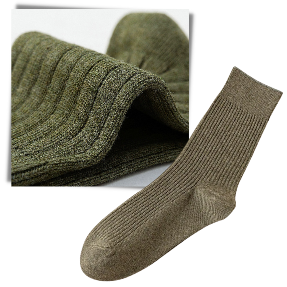 Chaussettes côtelées pour hommes (2 paires) - Ozerty