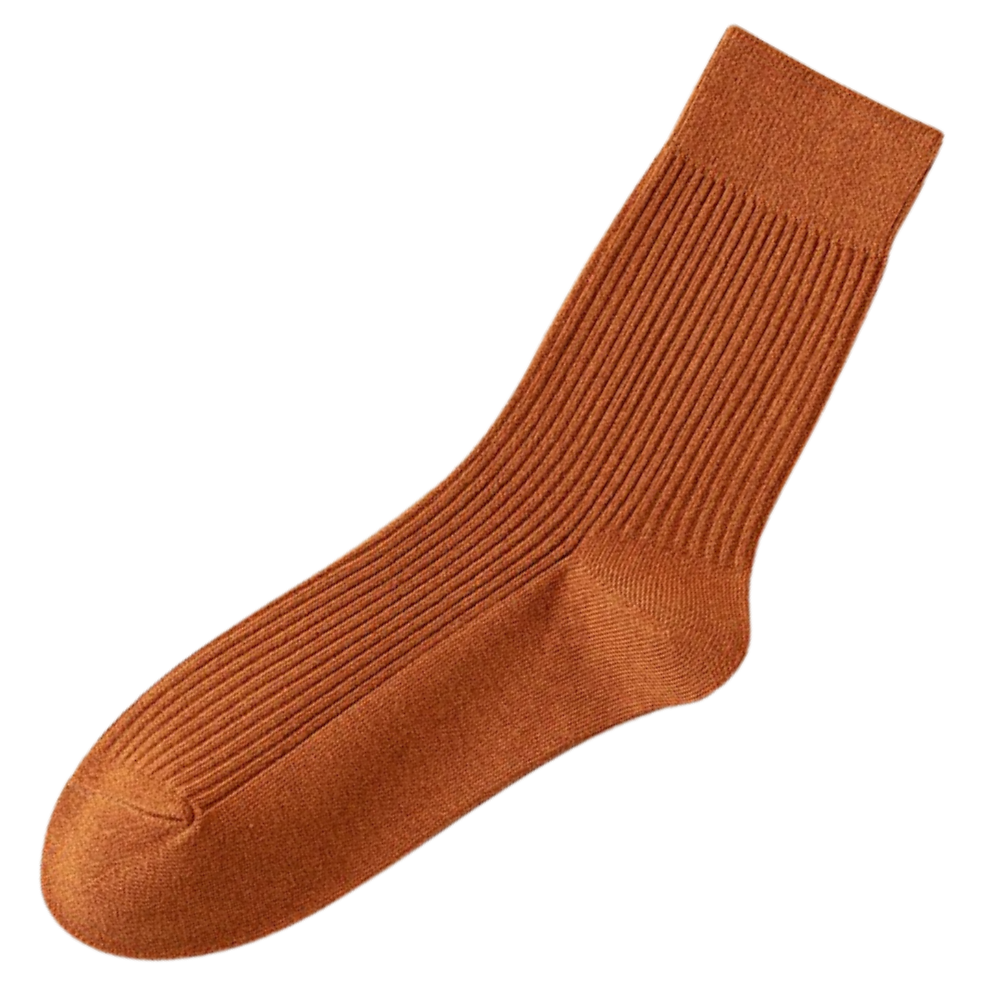 Chaussettes côtelées pour hommes (2 paires) -Orange/   - Ozerty