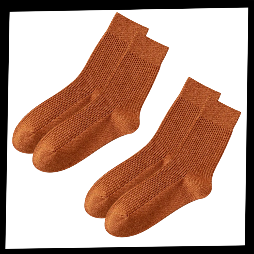 Chaussettes côtelées pour hommes (2 paires) - Ozerty