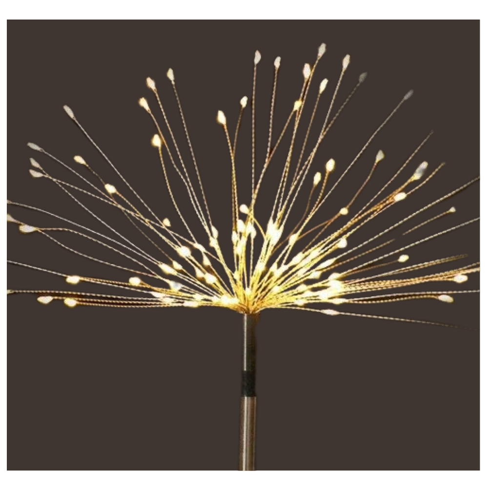 Lights in the form of electric fireworks for the garden