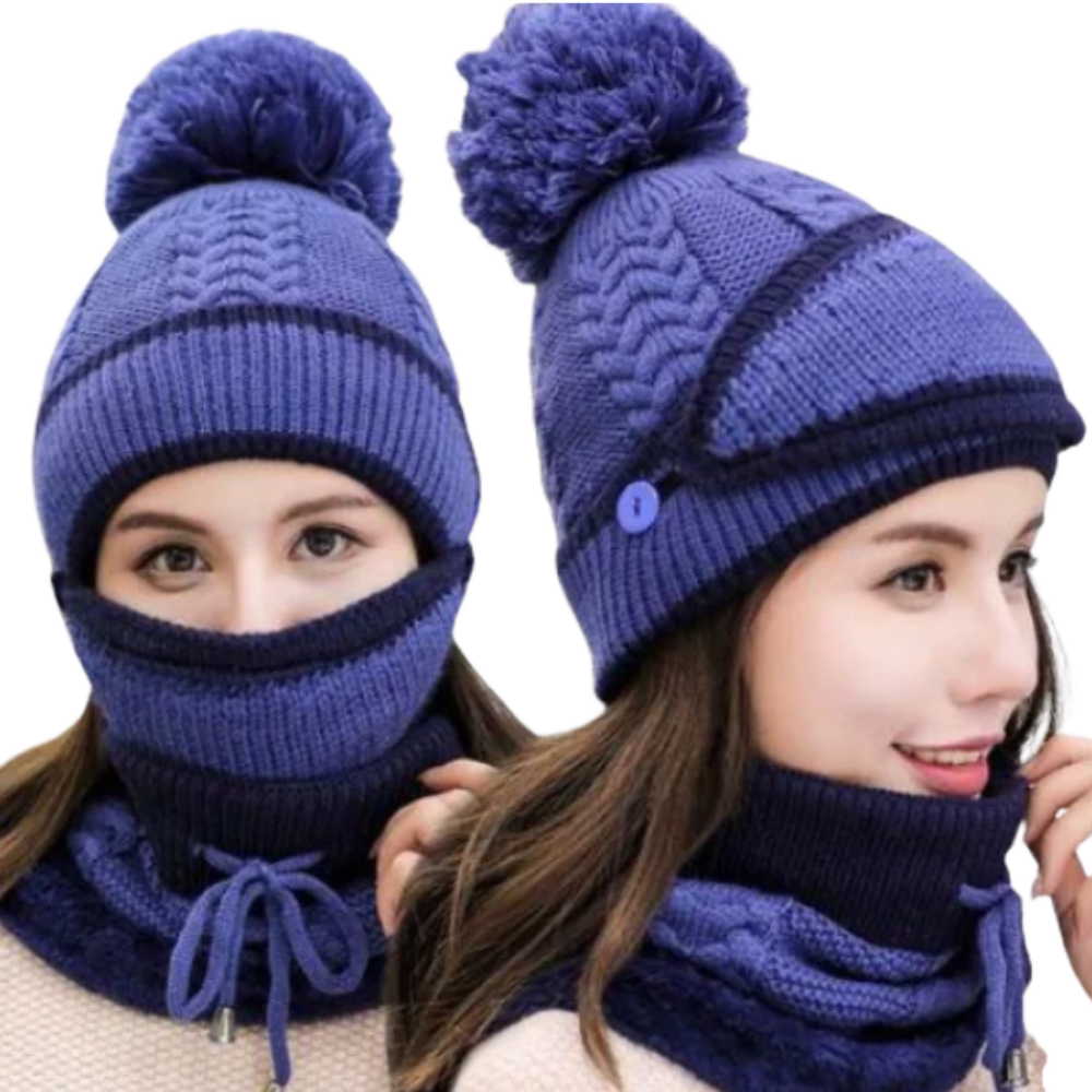 Ensemble de bonnets d'hiver -Bleu/   - Ozerty