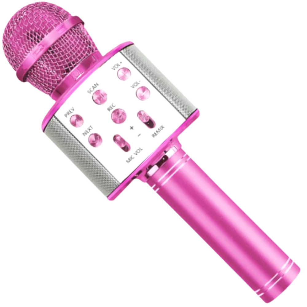 Microphone karaoké Bluetooth sans fil -Rose/   - Ozerty