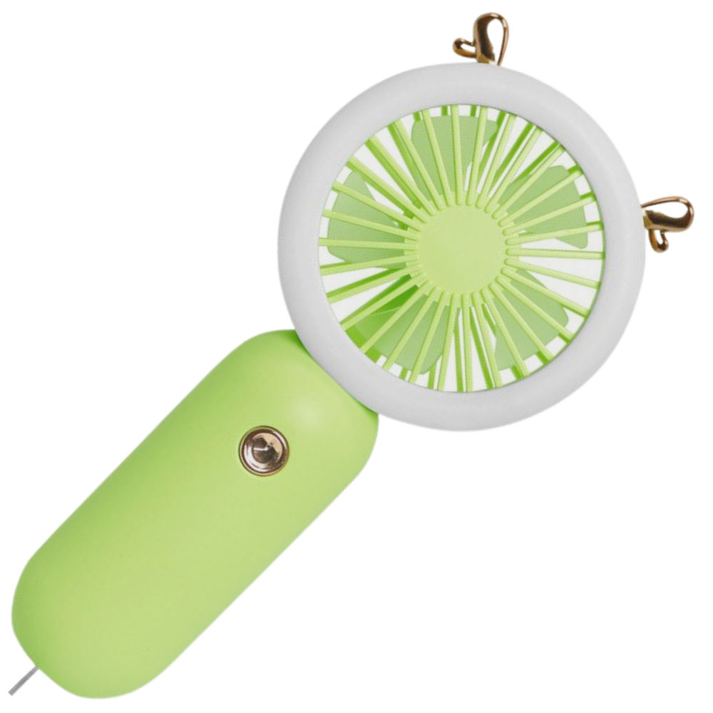 Ventilateur USB de poche avec LED -Vert/   - Ozerty