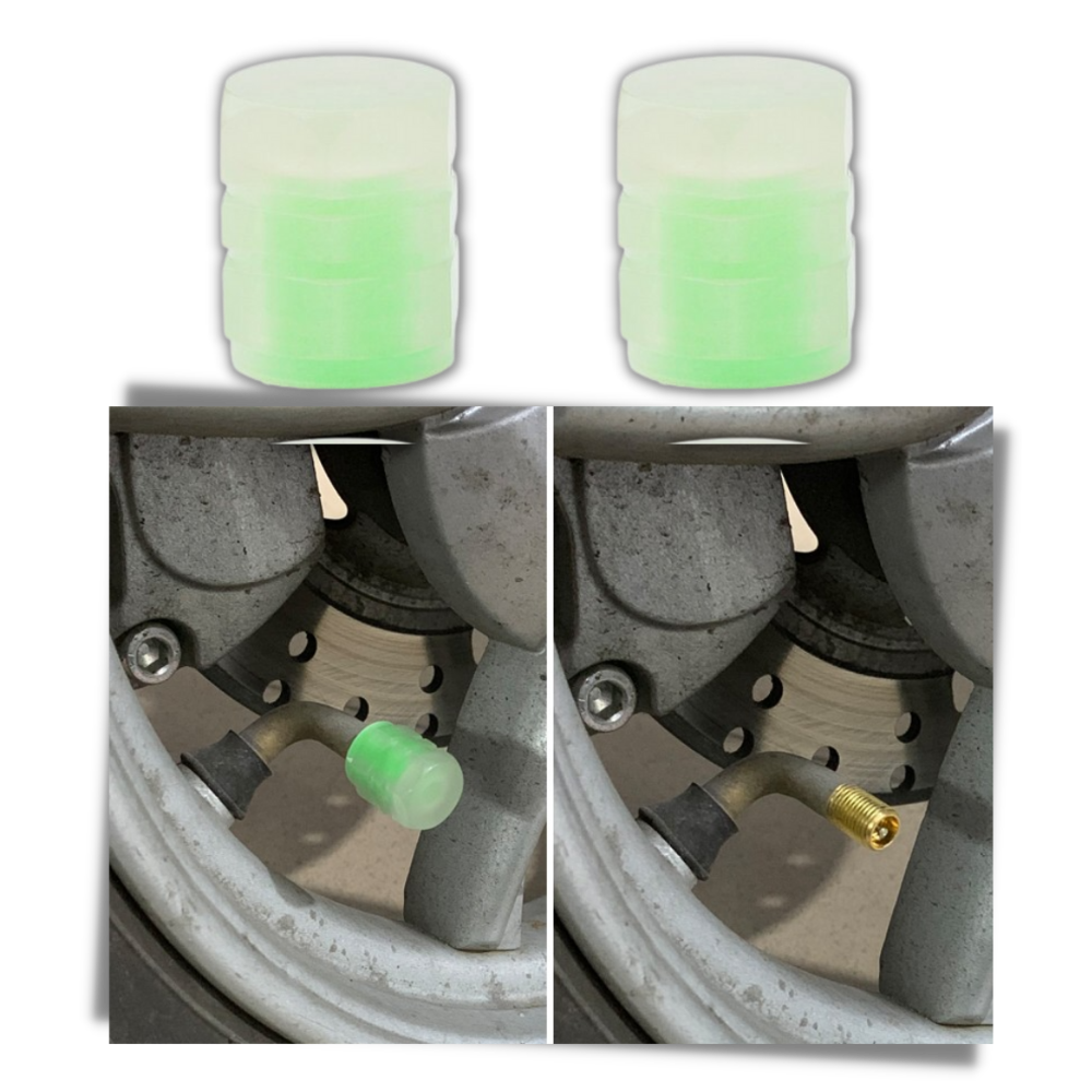 4 Bouchons de valves lumineux pour voitures - Ozerty