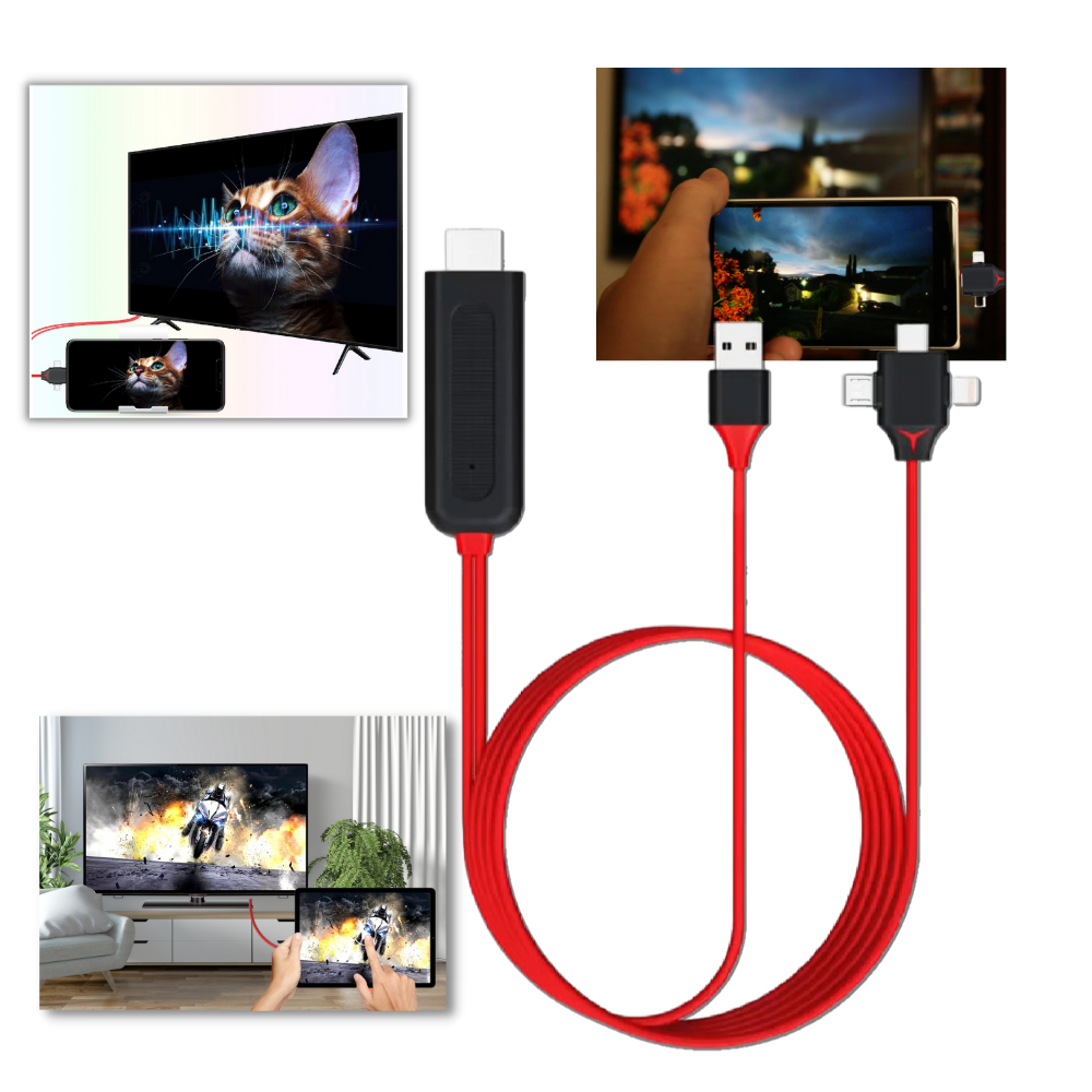 Câble adaptateur HDMI pour téléphones et tablettes