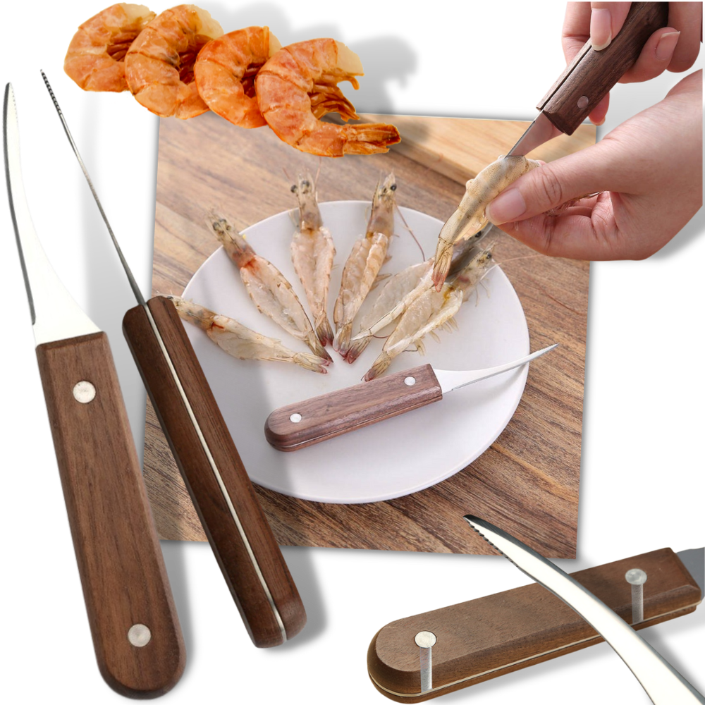 Couteau décortiqueur de crevettes en acier inoxydable - Ozerty