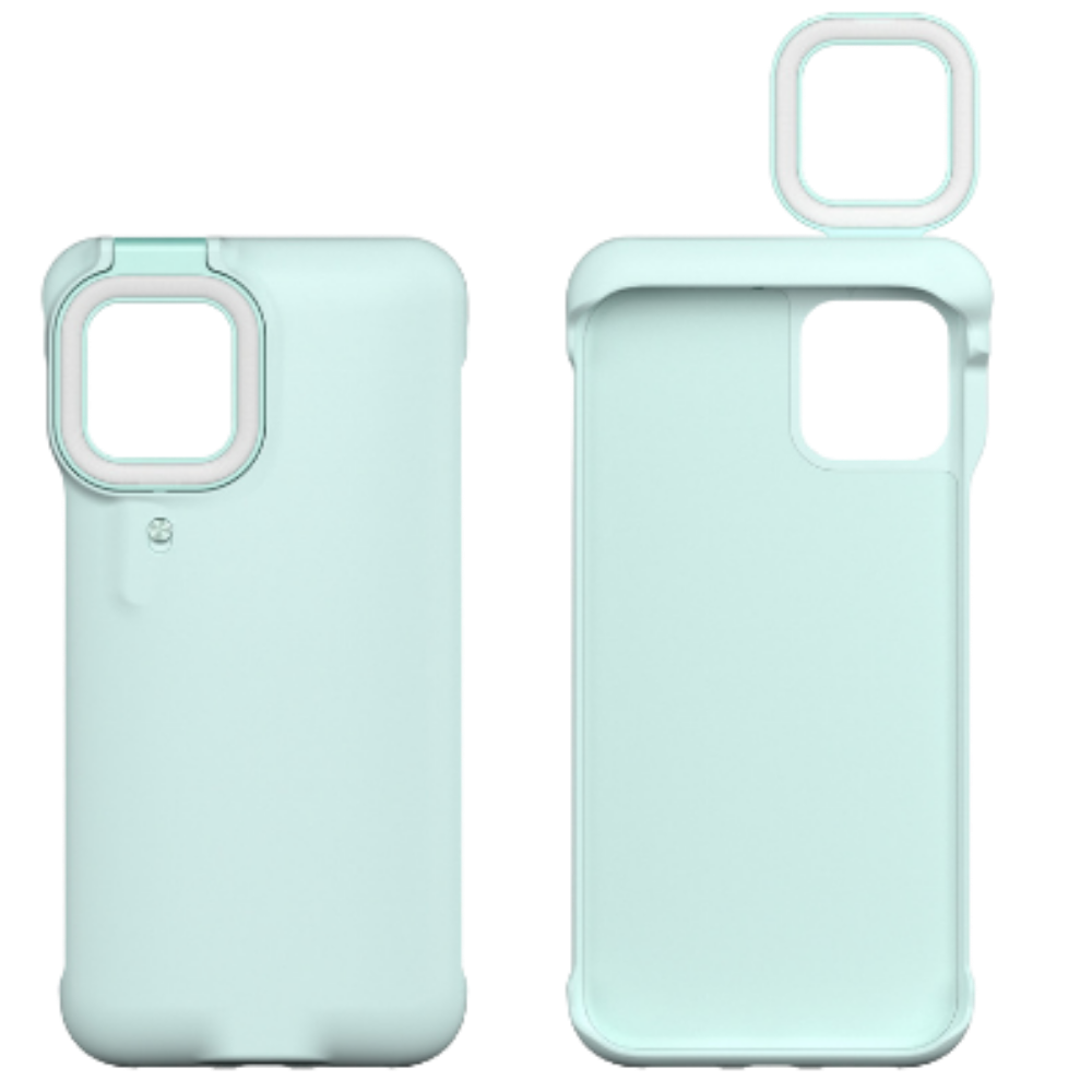 Étui de téléphone avec anneau lumineux LED -Bleu/IPhone-11Promax - Ozerty