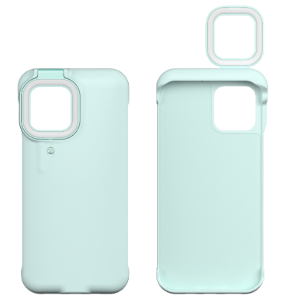 Étui de téléphone avec anneau lumineux LED -Bleu/IPhone-12pro - Ozerty, Étui de téléphone avec anneau lumineux LED -Bleu/IPhone-12max - Ozerty