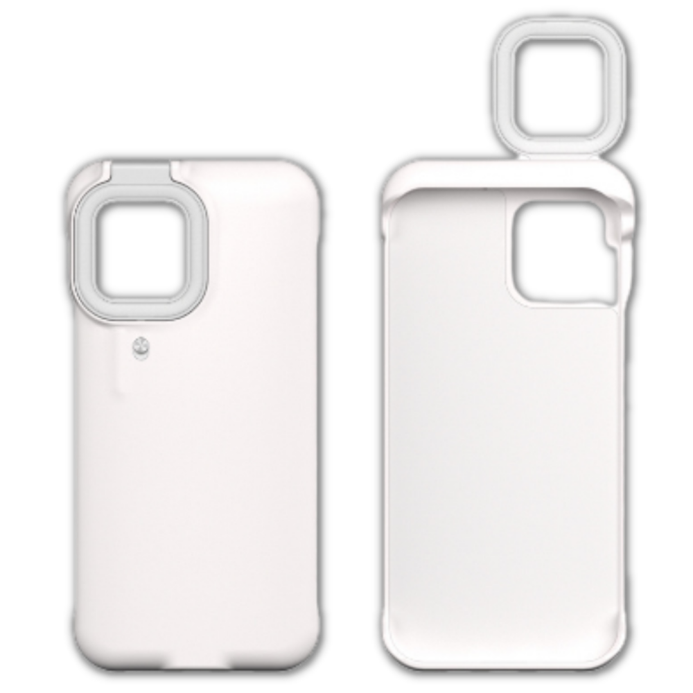 Étui de téléphone avec anneau lumineux LED -Blanc/IPhone-12max - Ozerty