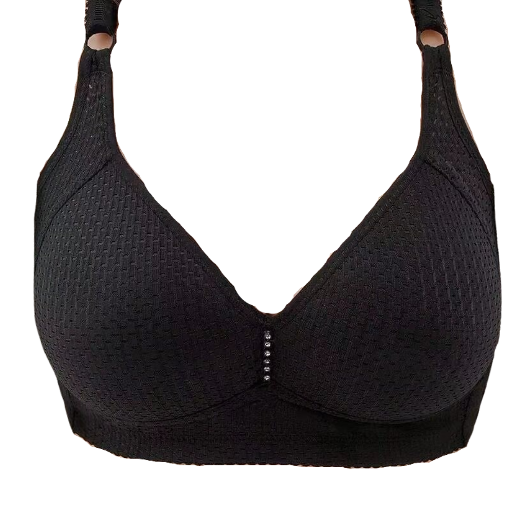 Soutien-gorge confortable sans armatures -Noir/L - Ozerty