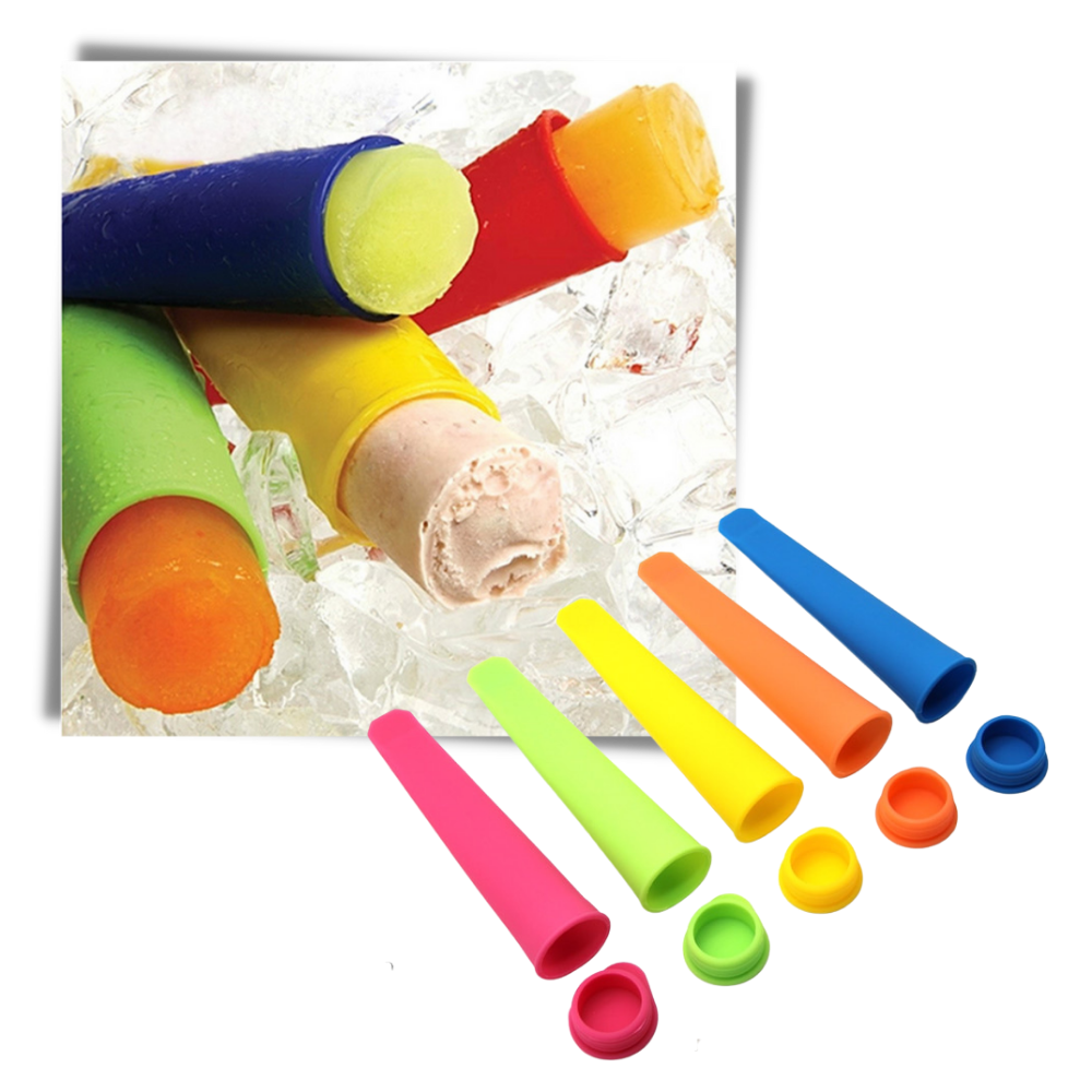 Pack de 5 moules en silicone pour sucettes glacées - Ozerty