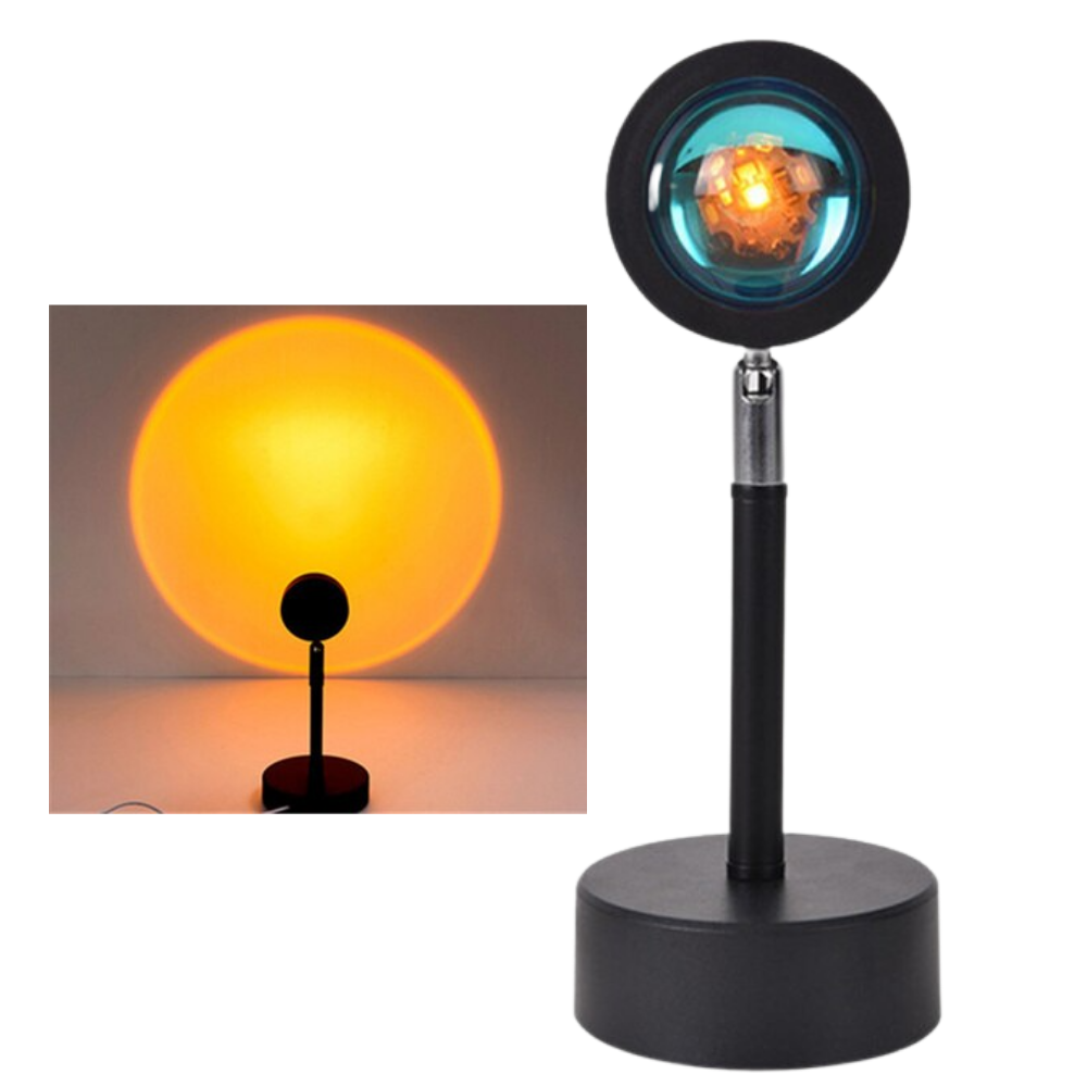 Lampe de bureau avec projecteur de lumière colorée LED -Coucher de soleil/   - Ozerty