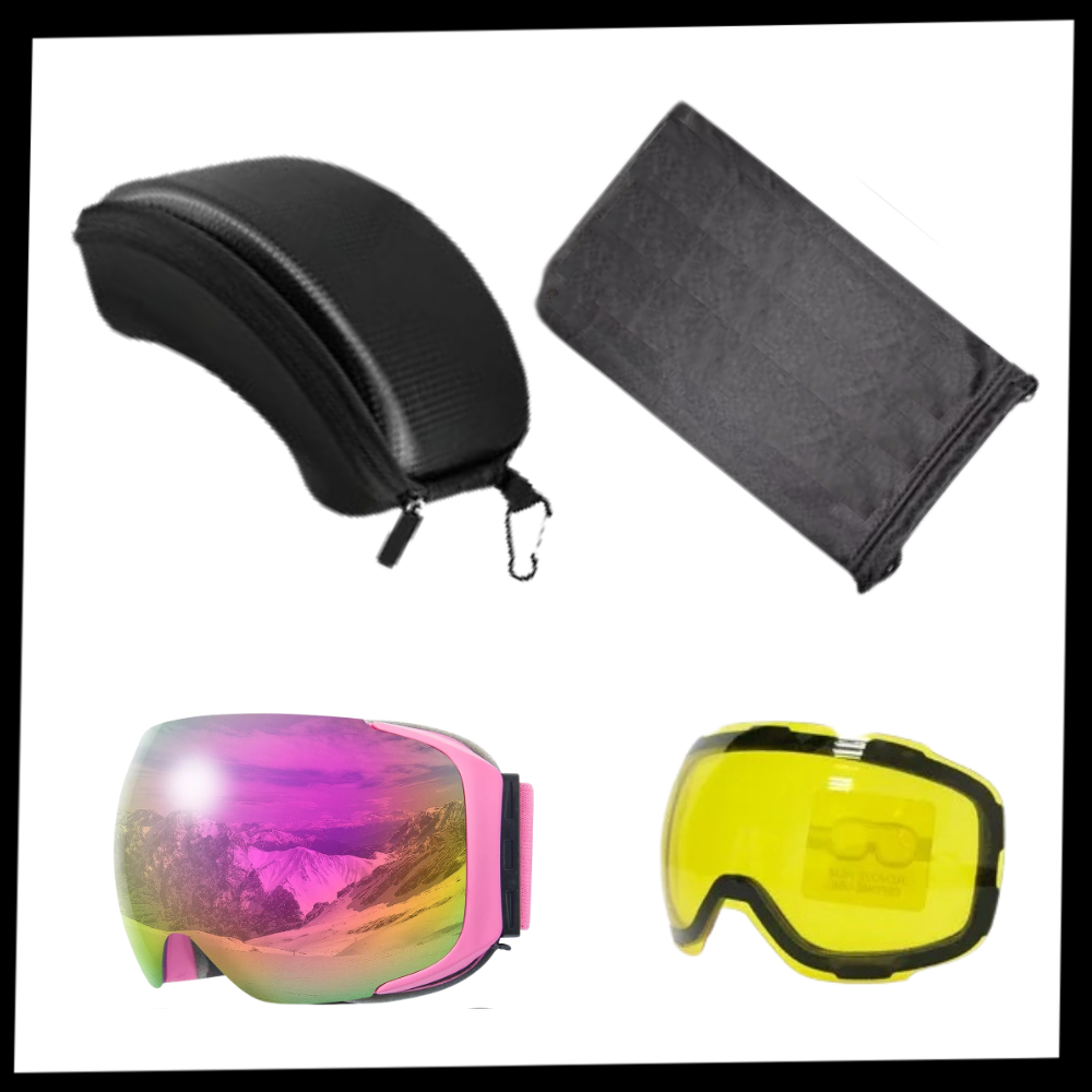 Lunettes de protection pour la neige avec pack de verres - Ozerty