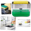 Distributeur de détergent de cuisine avec porte-éponge