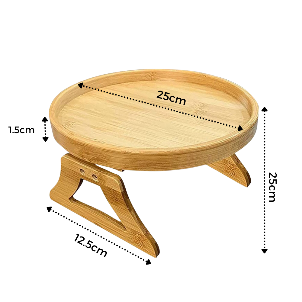 Table d'accoudoir en bois pliable - Ozerty