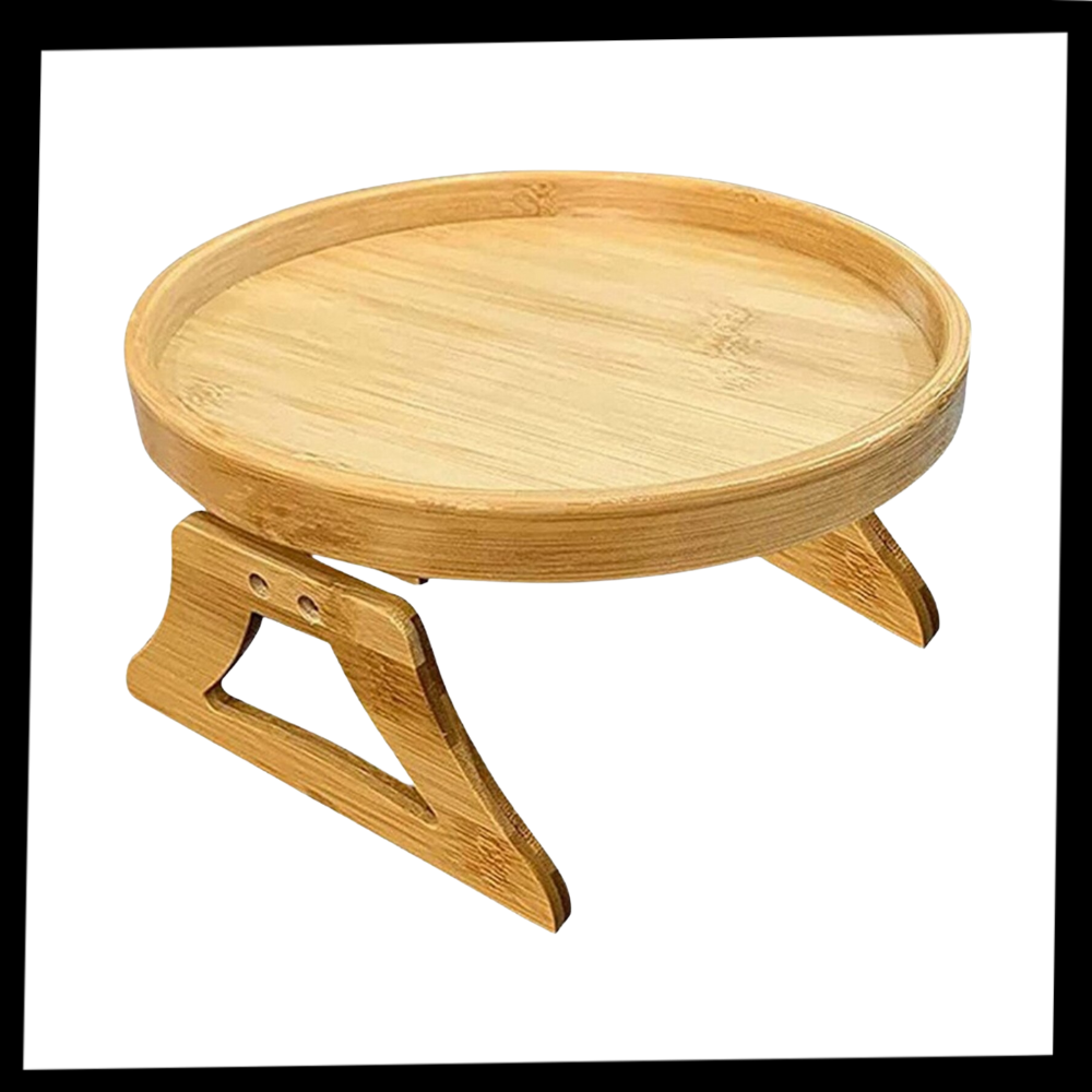 Table d'accoudoir en bois pliable - Ozerty