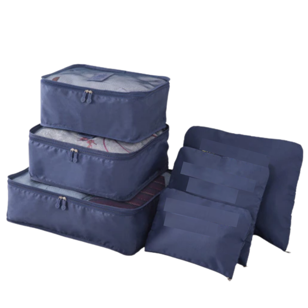 Lot de 6 petits sacs de voyage pour valise -Bleu foncé/   - Ozerty