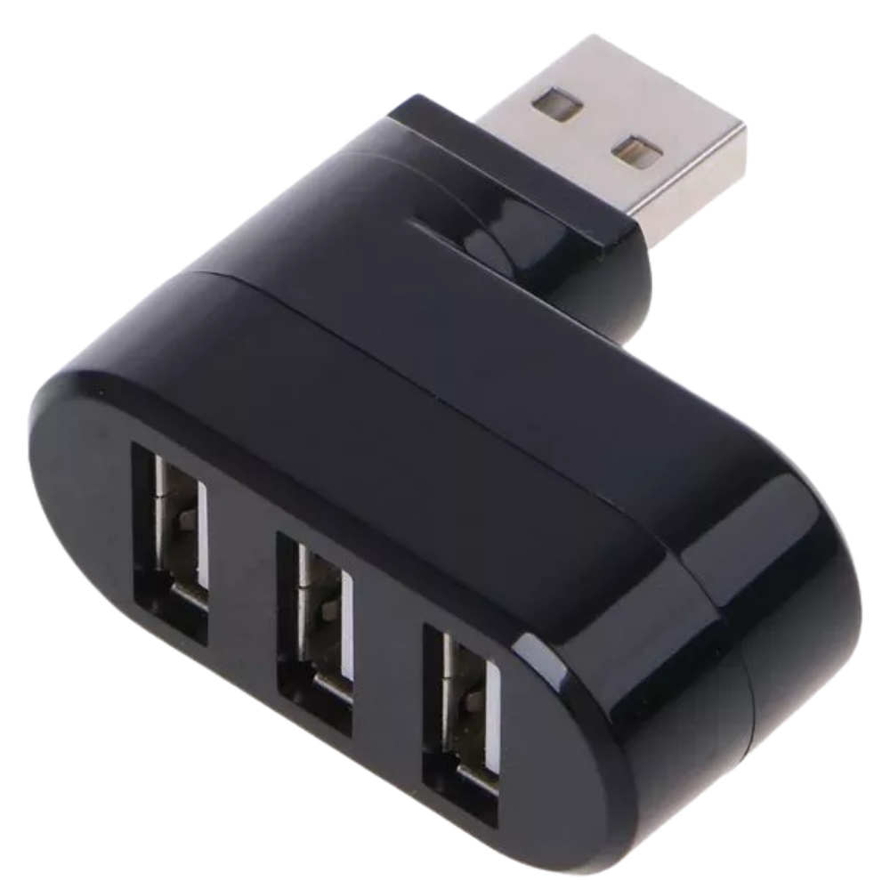 Adaptateur rotatif USB multiport -Noir/   - Ozerty