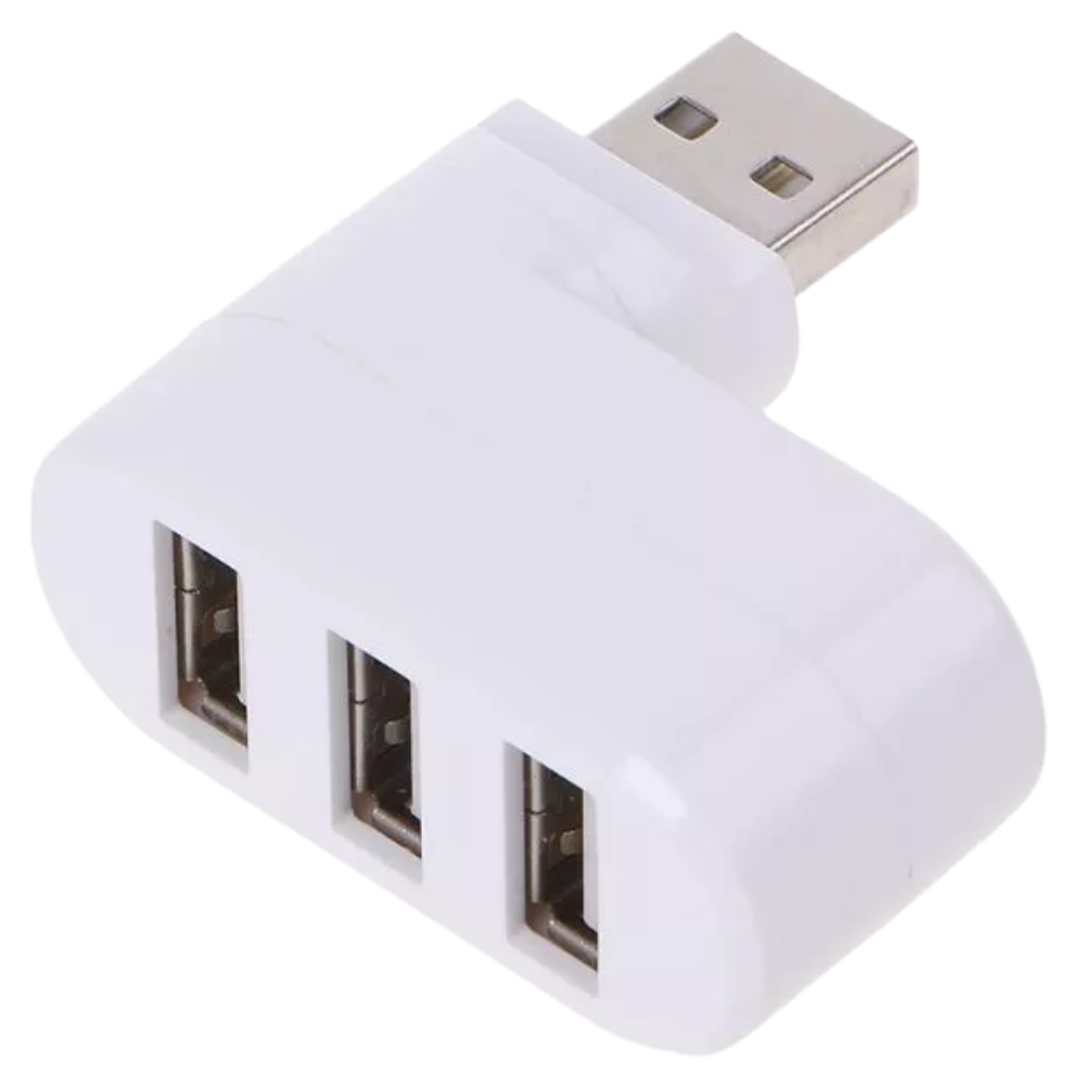 Adaptateur rotatif USB multiport -Blanc/   - Ozerty