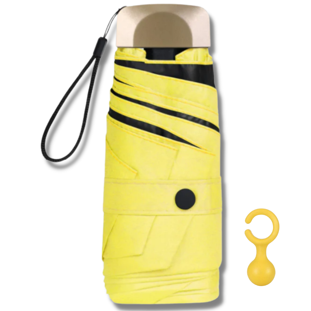 Parapluie de poche avec protection UV -Jaune/   - Ozerty