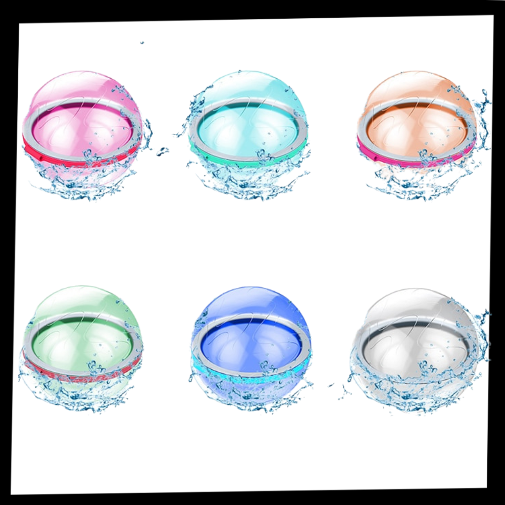 Pilikoll Lot De 16 Ballons D'Eau Réutilisables Magnétiques En Silicone - Bombes à Eau Pour Enfants Et Adultes