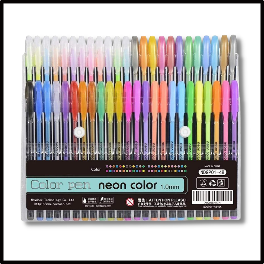 Set de 48 stylos gel pailletés - Ozerty
