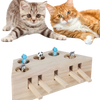 Jouet interactif en bois à 5 trous pour chat - Ozayti