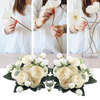 Bouquet de fleurs artificielles, pivoines et roses en soie - Ouistiprix