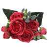 Bouquet de fleurs artificielles, pivoines et roses en soie