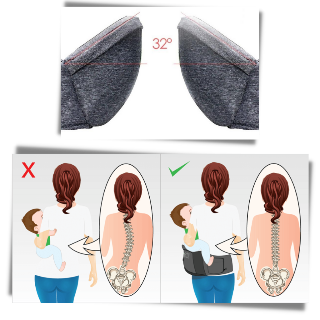Siège porte-bébé à fixer sur les hanches - Ozerty