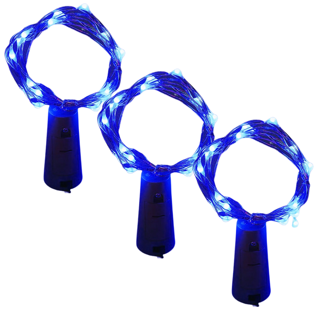 LED light chain for bottle with cap (set of 3)
