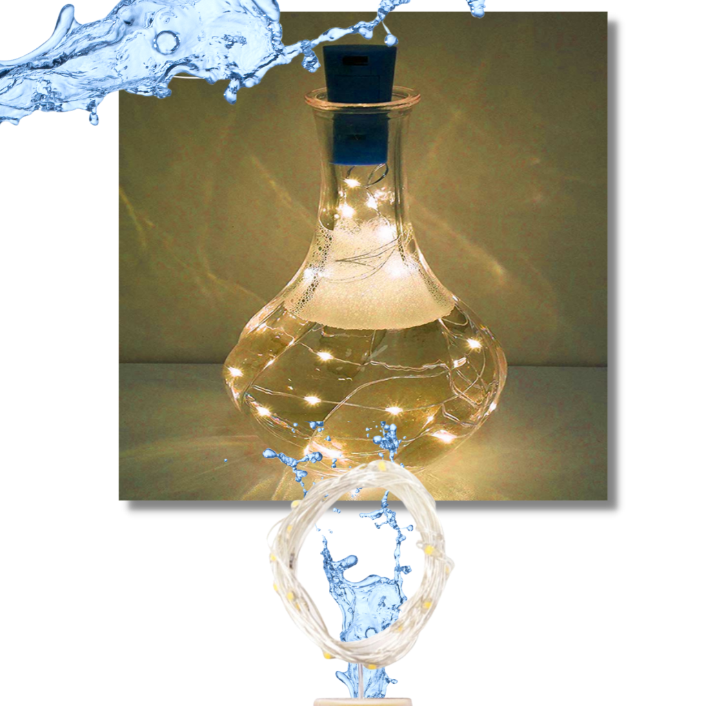 Guirlande lumineuse LED pour bouteille avec bouchon (lot de 3) - Ozerty