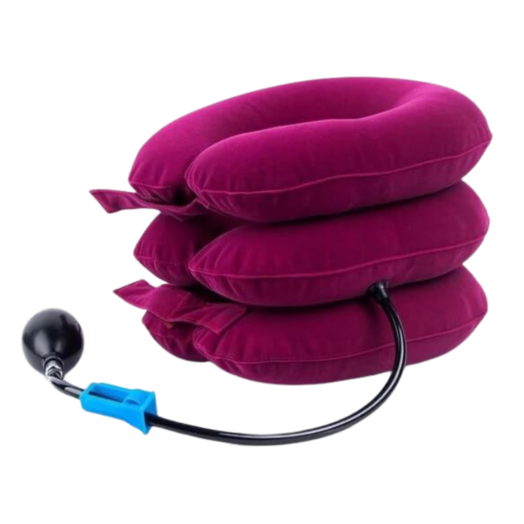 Inflatable neck brace for cervical support