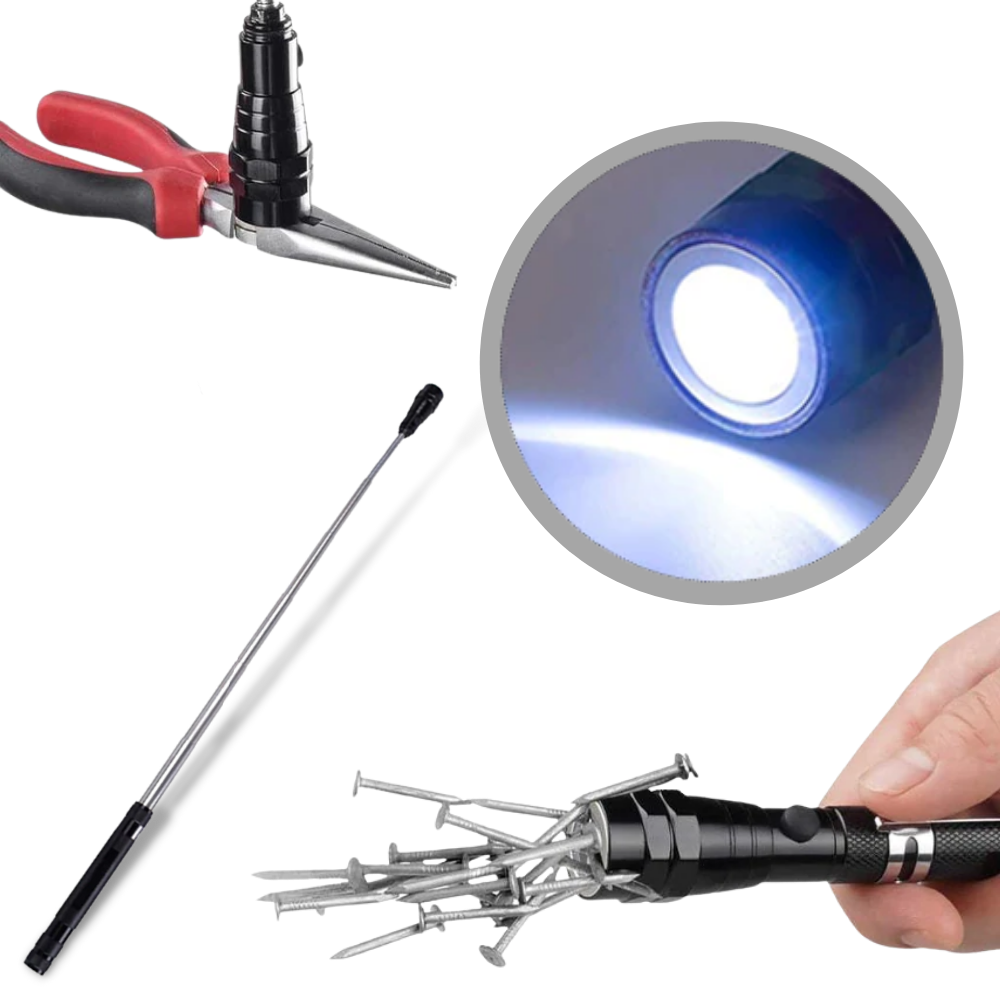 Torche à LED magnétique et télescopique - Ozerty