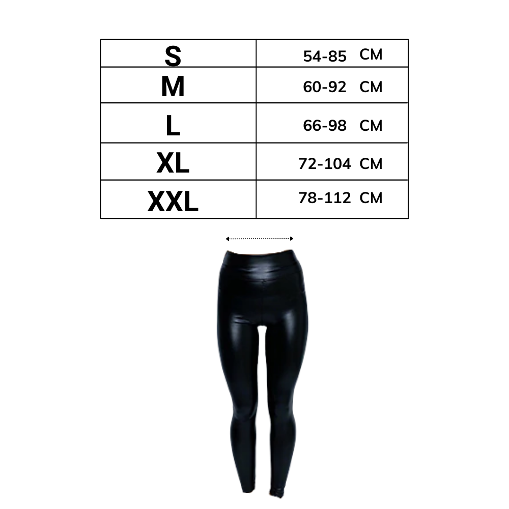 Pantalon en cuir artificiel à taille haute - Ozerty