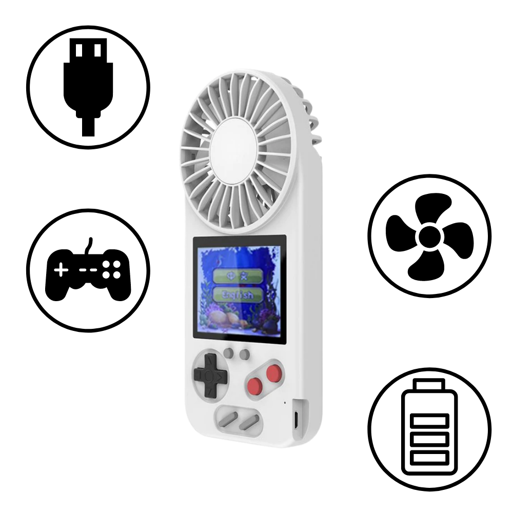 Console portable multi-jeux avec ventilateur - Ozerty