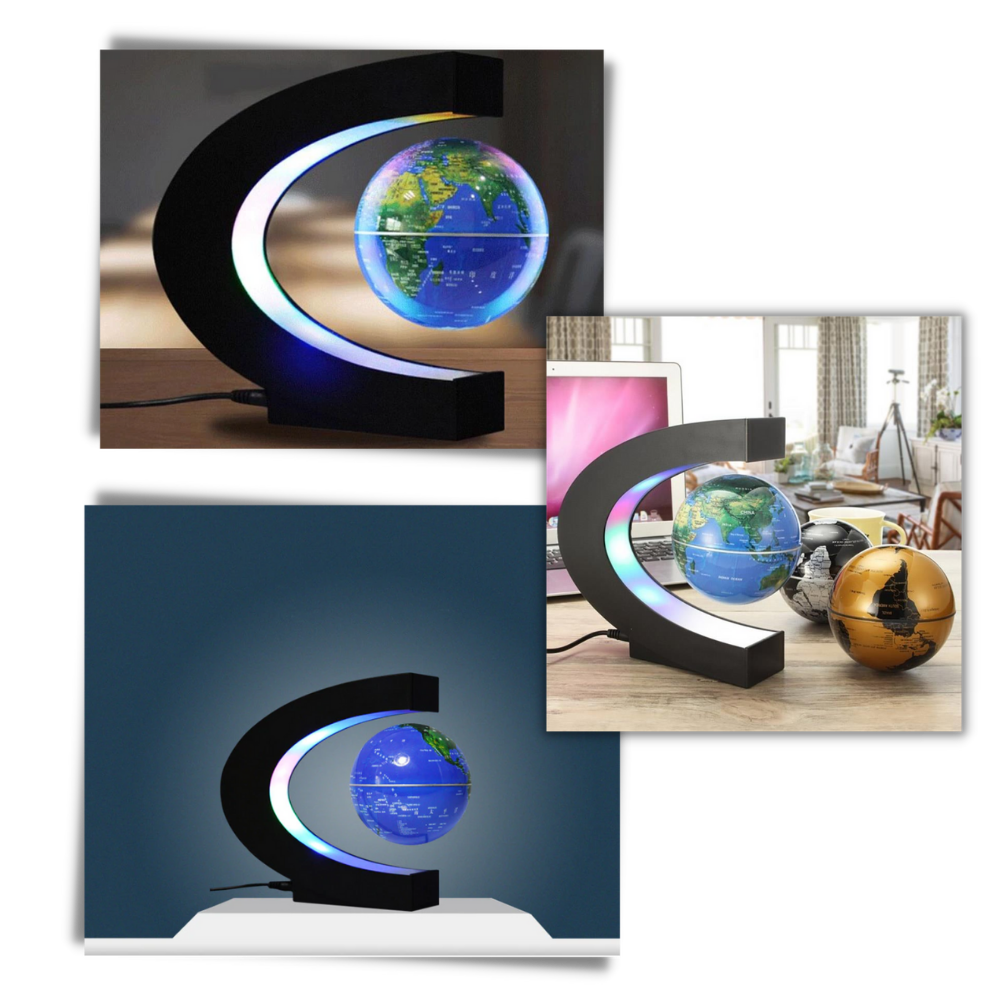 Globe magnétique à LED en lévitation - Ozerty