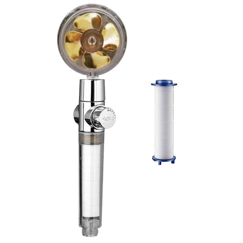 Pommeau de douche à haute pression avec hélice rotative - Ozerty