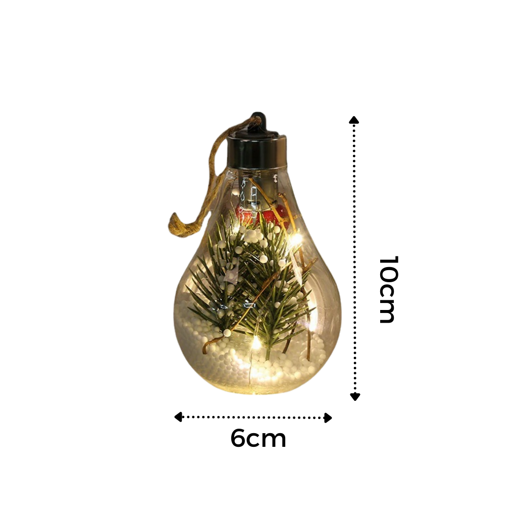 Ampoule Boule de Noël Transparente à LED - Ozerty