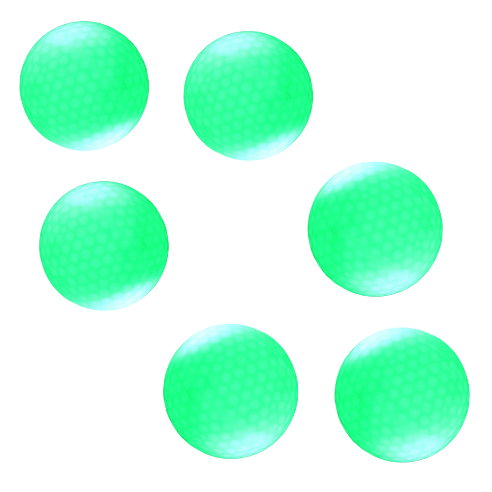 6 Pack LED Light Up Golf Balls