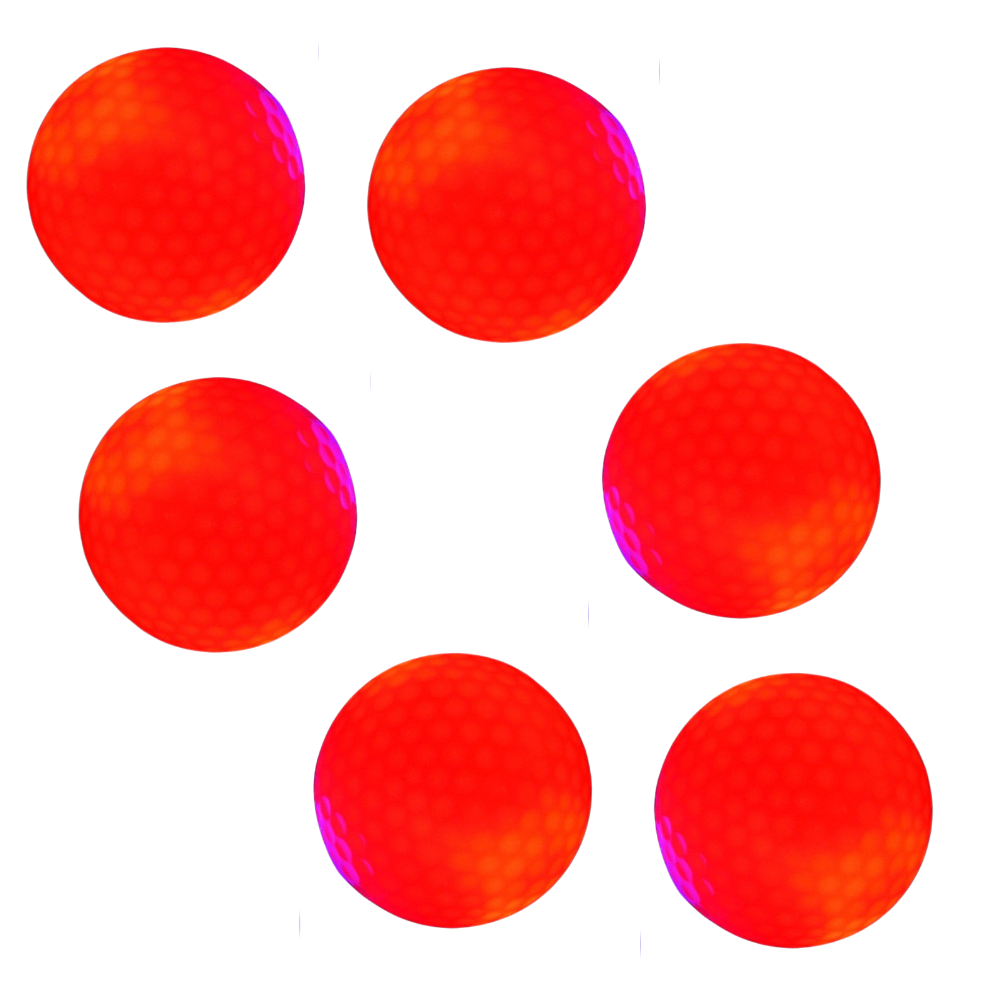 6 Pack LED Light Up Golf Balls