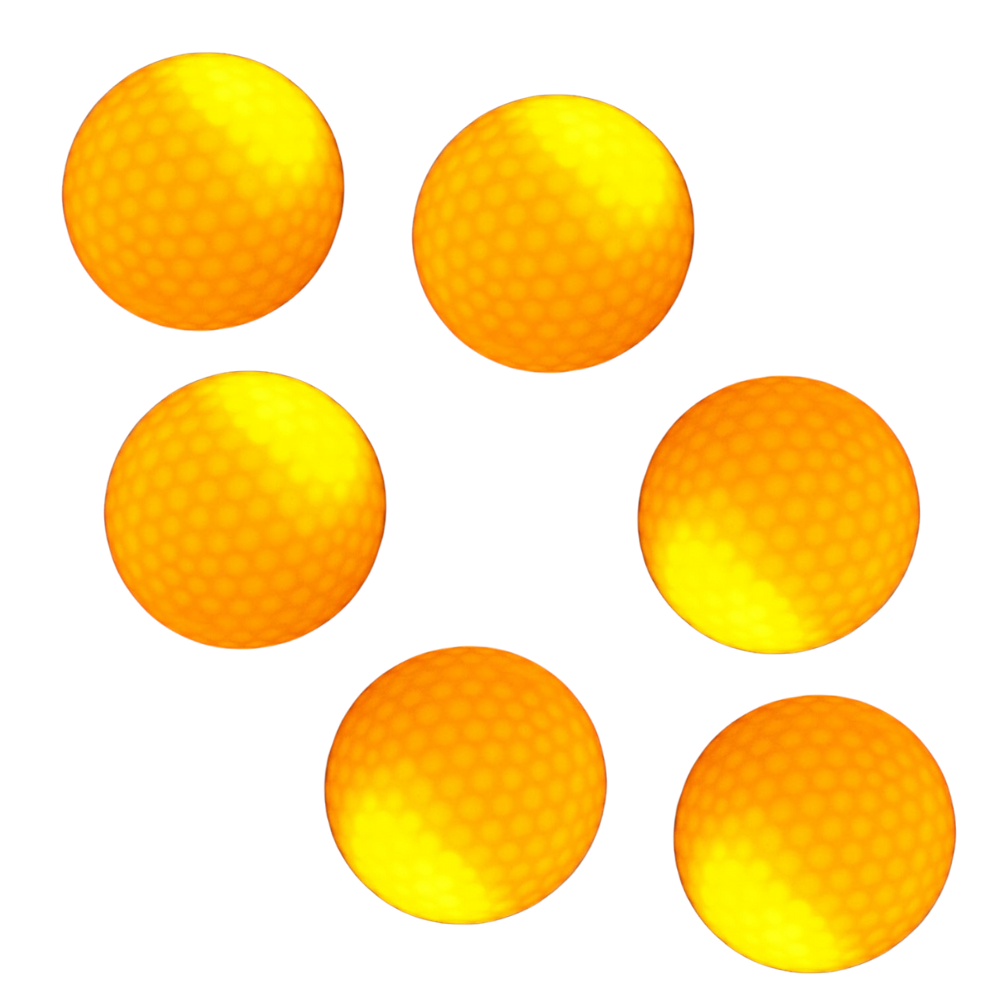 Lot de 6 balles de golf lumineuses à LED - Ozerty