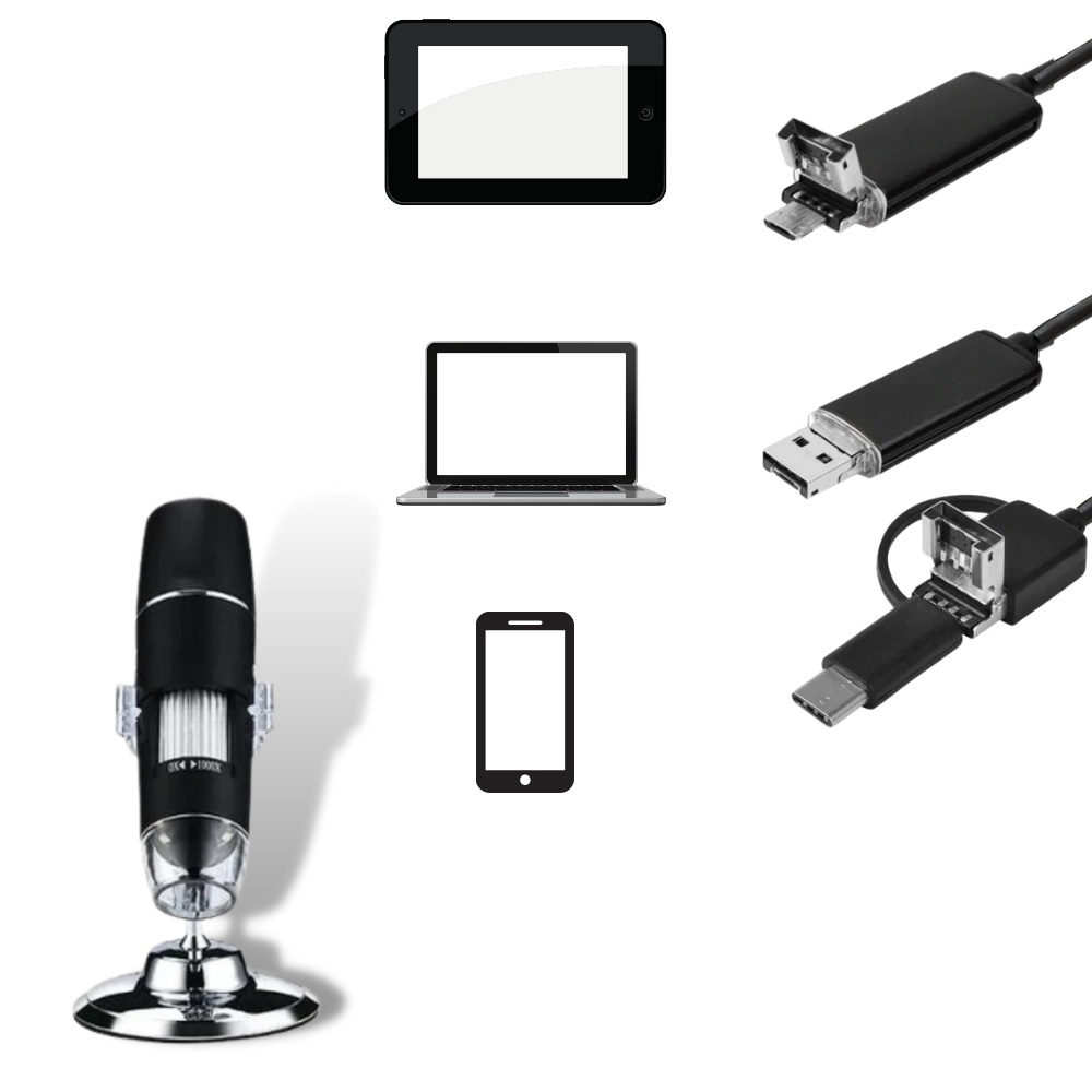 Microscope numérique à USB avec LED - Ozerty