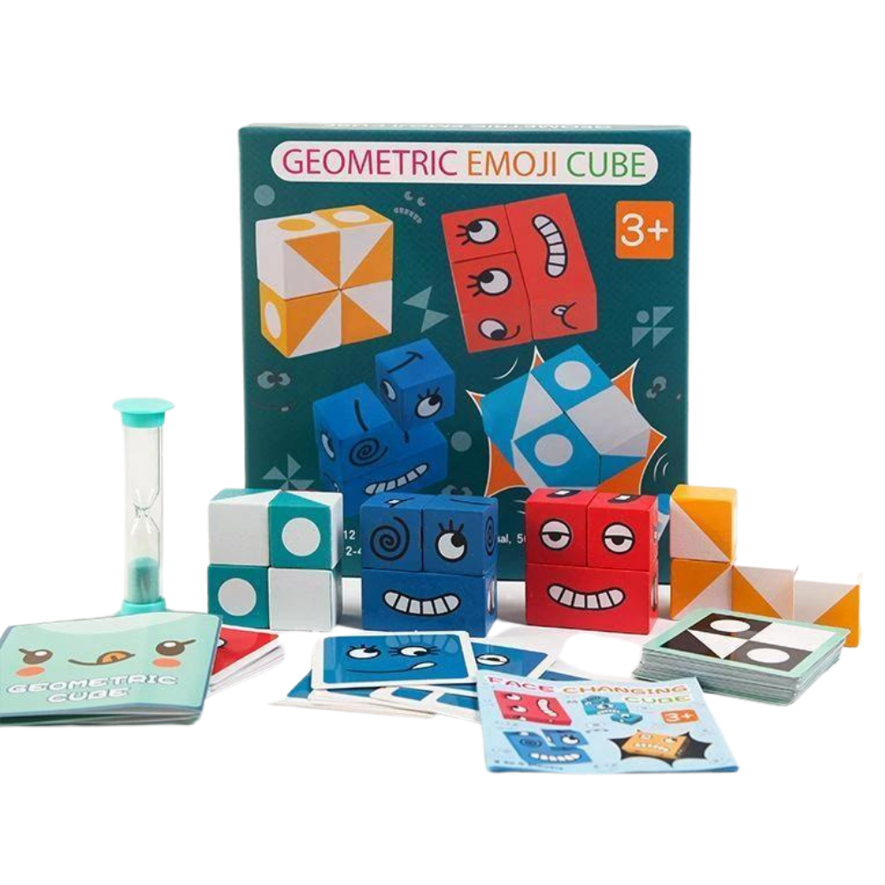 Jeu Montessori à Cubes Emoji Magiques  - Ozerty