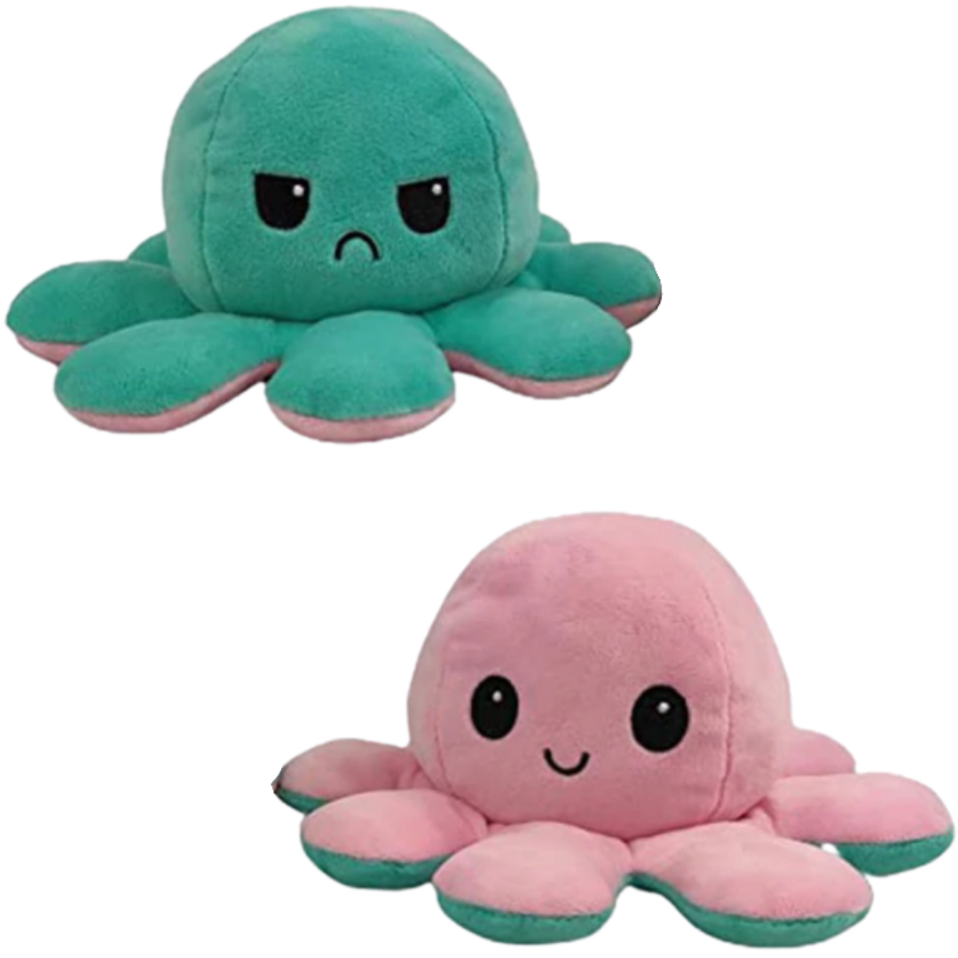 Minipus reversible octopus soft toy